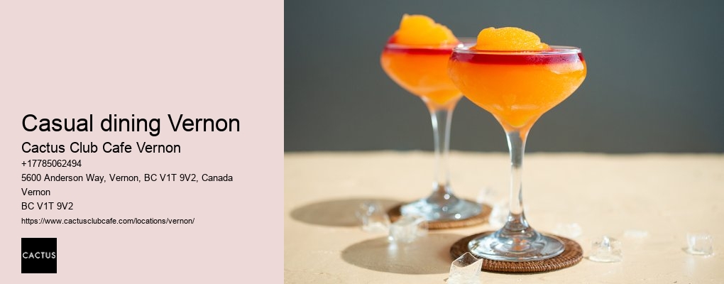 Vernon BC restaurant guide for tourists