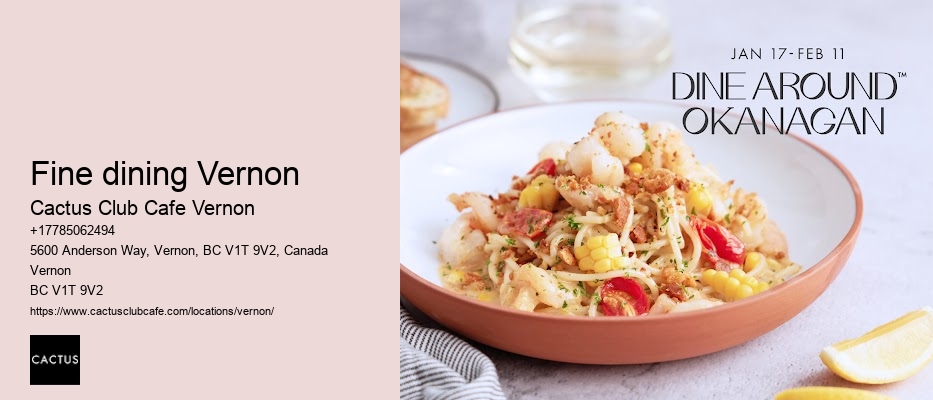 Vernon BC farm-to-table restaurants