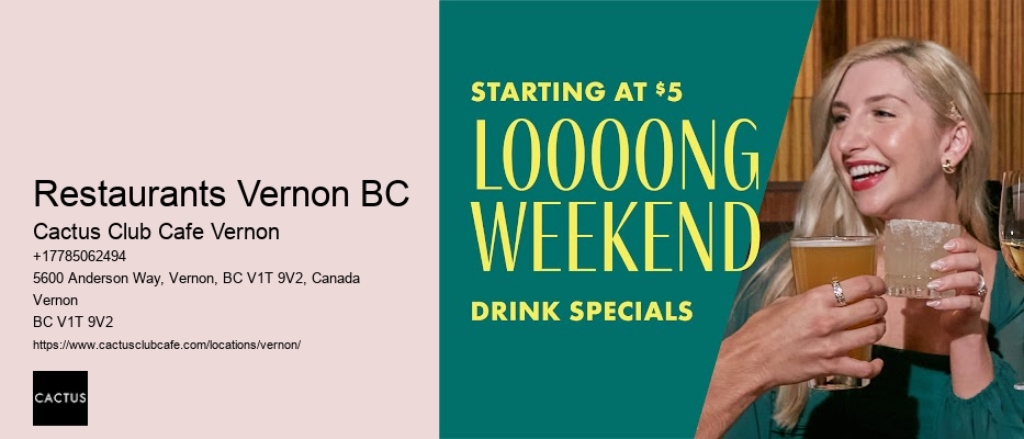 Enjoy discounted drinks in Vernon during happy hour