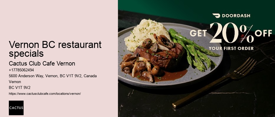 Vernon BC restaurant guide for tourists